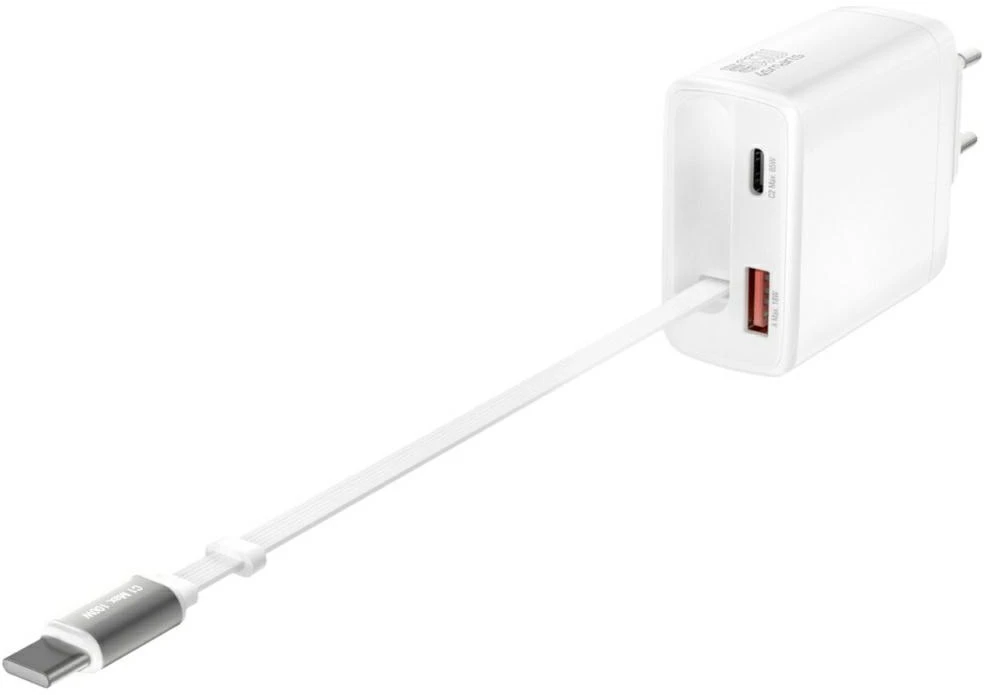 Įkroviklis jungiama į tinklą 4smarts PDPlug Slim 65W GaN Jojo balta