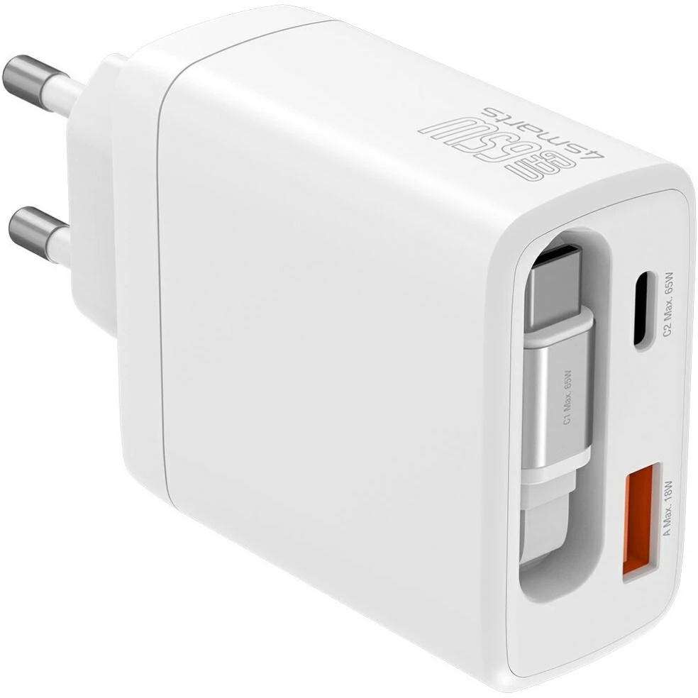 Įkroviklis jungiama į tinklą 4smarts PDPlug Slim 65W GaN Jojo balta