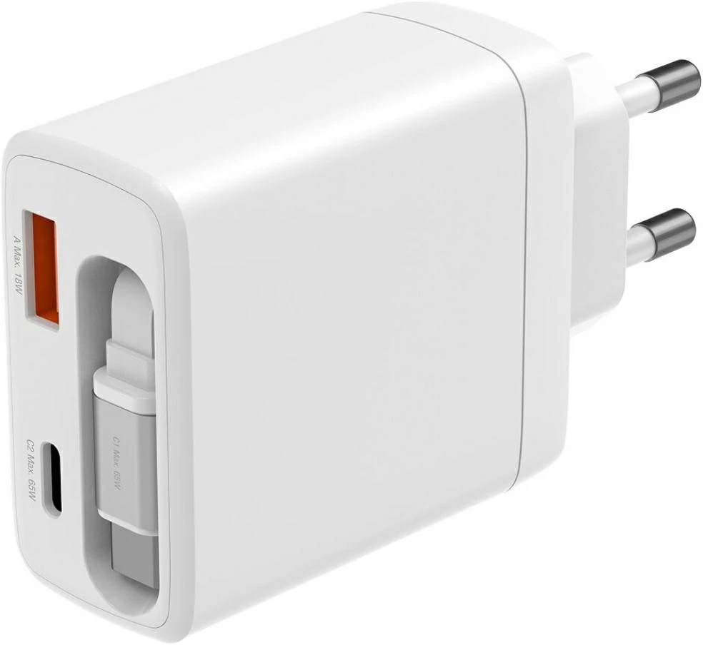 Įkroviklis jungiama į tinklą 4smarts PDPlug Slim 65W GaN Jojo balta