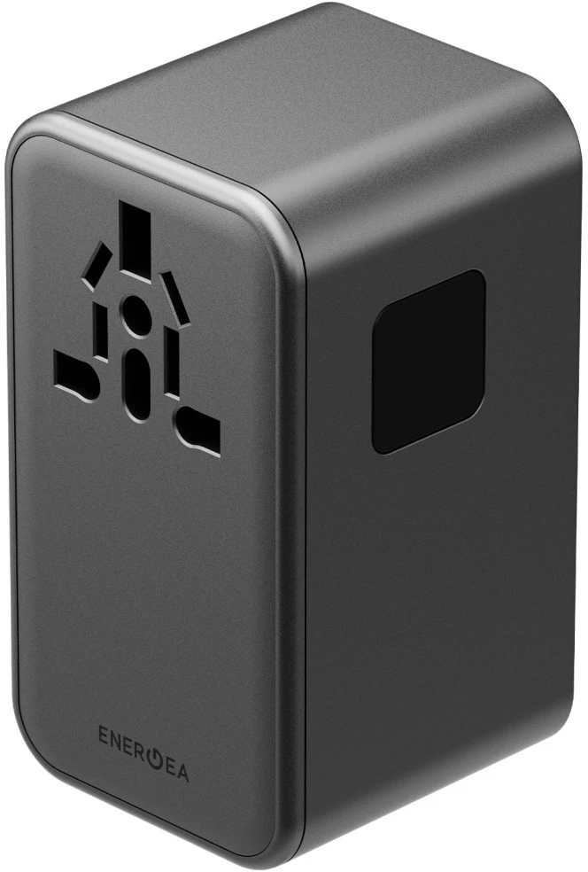 Įkroviklis jungiama į tinklą Energea TravelWorld Adapteris GaN 160W PD 3xUSBC/USB-A gunmetal
