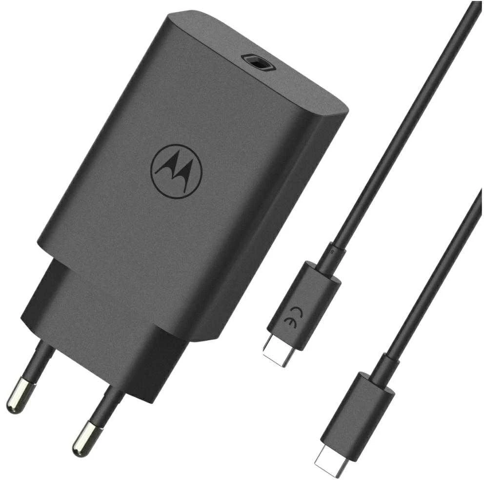 Laidinis įkroviklis Motorola TurboPower 68W USB-C with cable USB-C to USB-C 1m juodos spalvos
