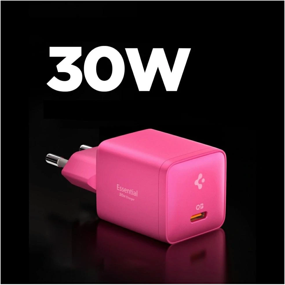 Spigen EE301EU-GAN ESSENTIAL 1 PRIEVADO TINKLO ĮKROVIKLIS 30W ROŽINIS