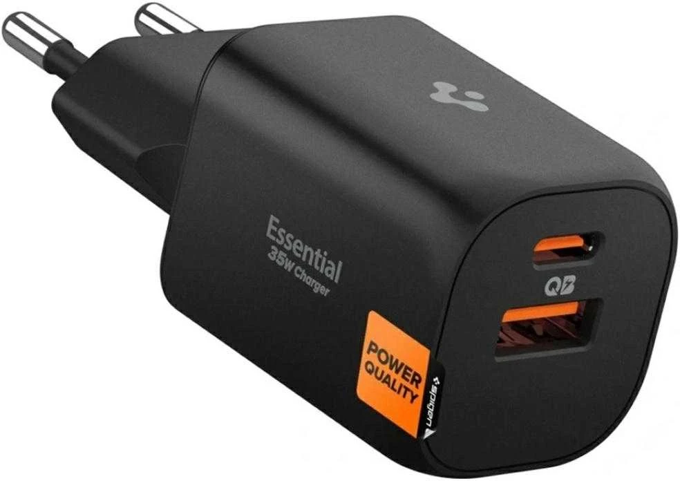 Įkroviklis Spigen Essential 35W Wall Charger EE352EU, juodas