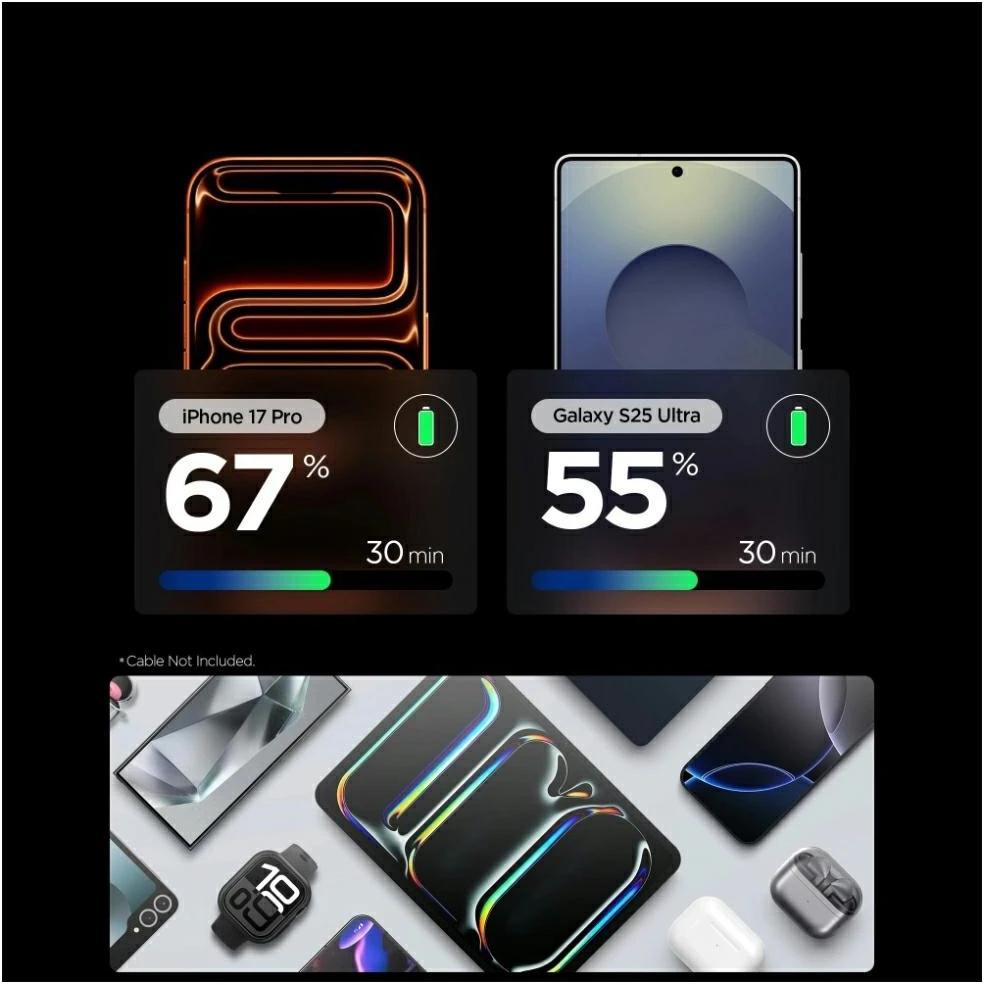 Spigen EE301EU-GAN ESSENTIAL 1 PRIEVADO TINKLO ĮKROVIKLIS 30W ROŽINIS