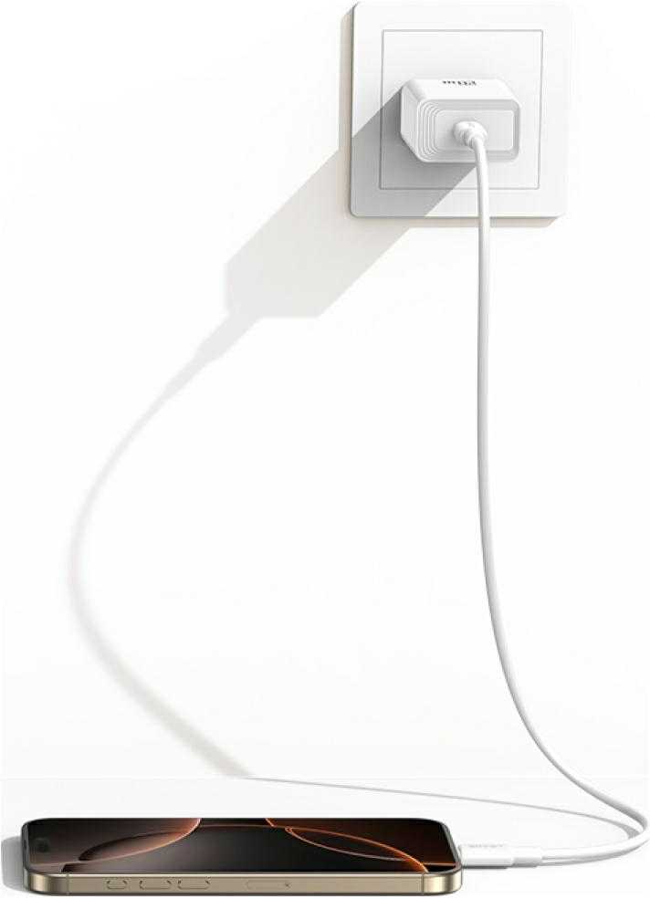 Laidinis įkroviklis USAMS T69 20W USB-C baltos spalvos