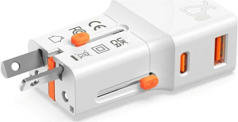 Kelioninis 4smarts tinklo adapteris su USB jungtimis