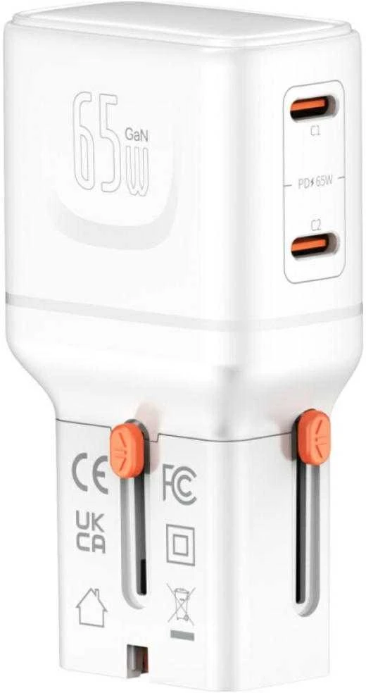 4smarts kelioninis adapteris „Nomad Pocket“ 65 W, baltas