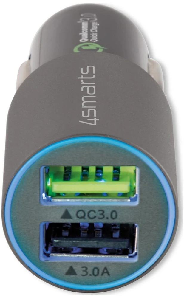 Trixie 4Smarts automobilinis įkroviklis Rapid 30W su greitu įkrovimu, matinis pilkas
