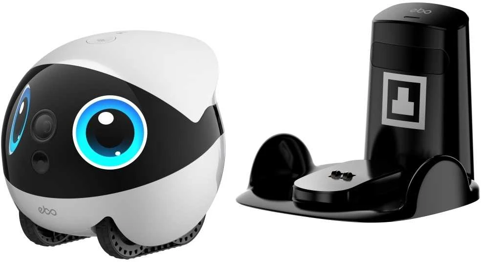 Namų robotas kompanijonas Enabot EBO Air 2 Plus FamilyBot su stebėjimo ir skambučių funkcija, baltas