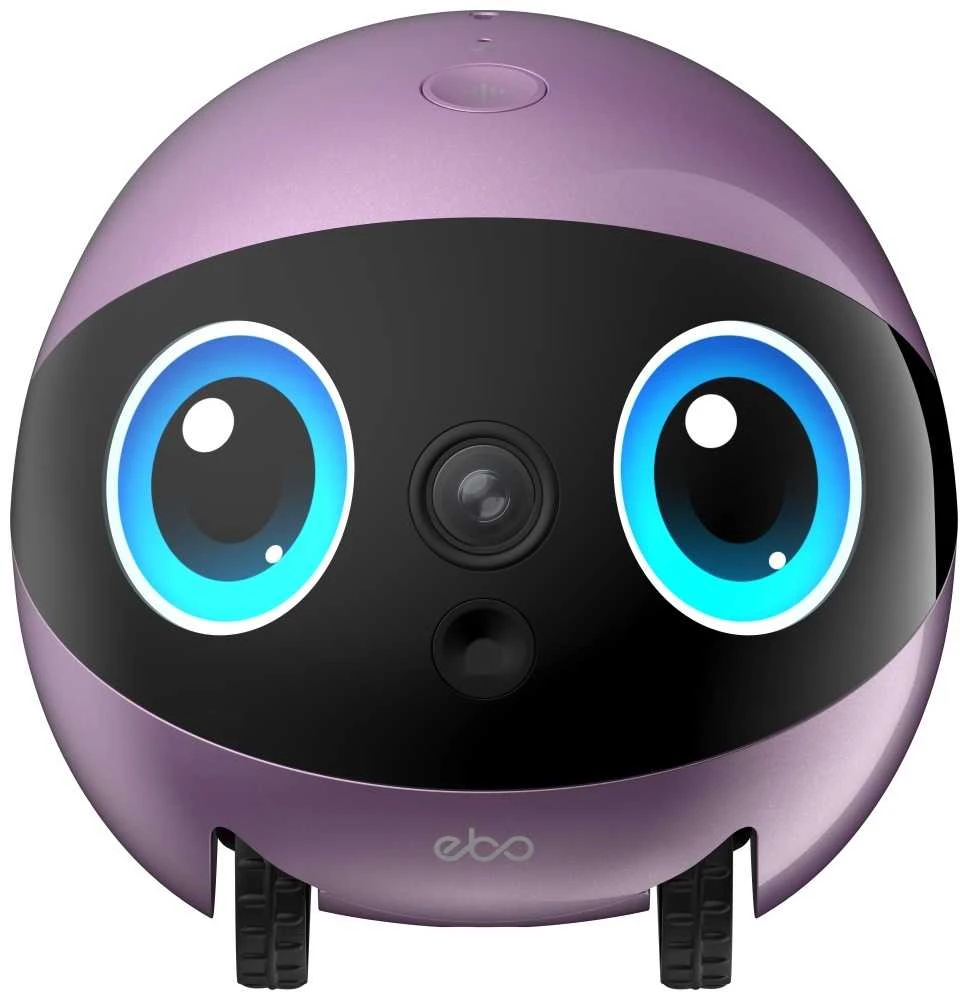 Namų robotas kompanijonas Enabot EBO Air 2 Plus FamilyBot su stebėjimo ir skambučių funkcija, violetinis