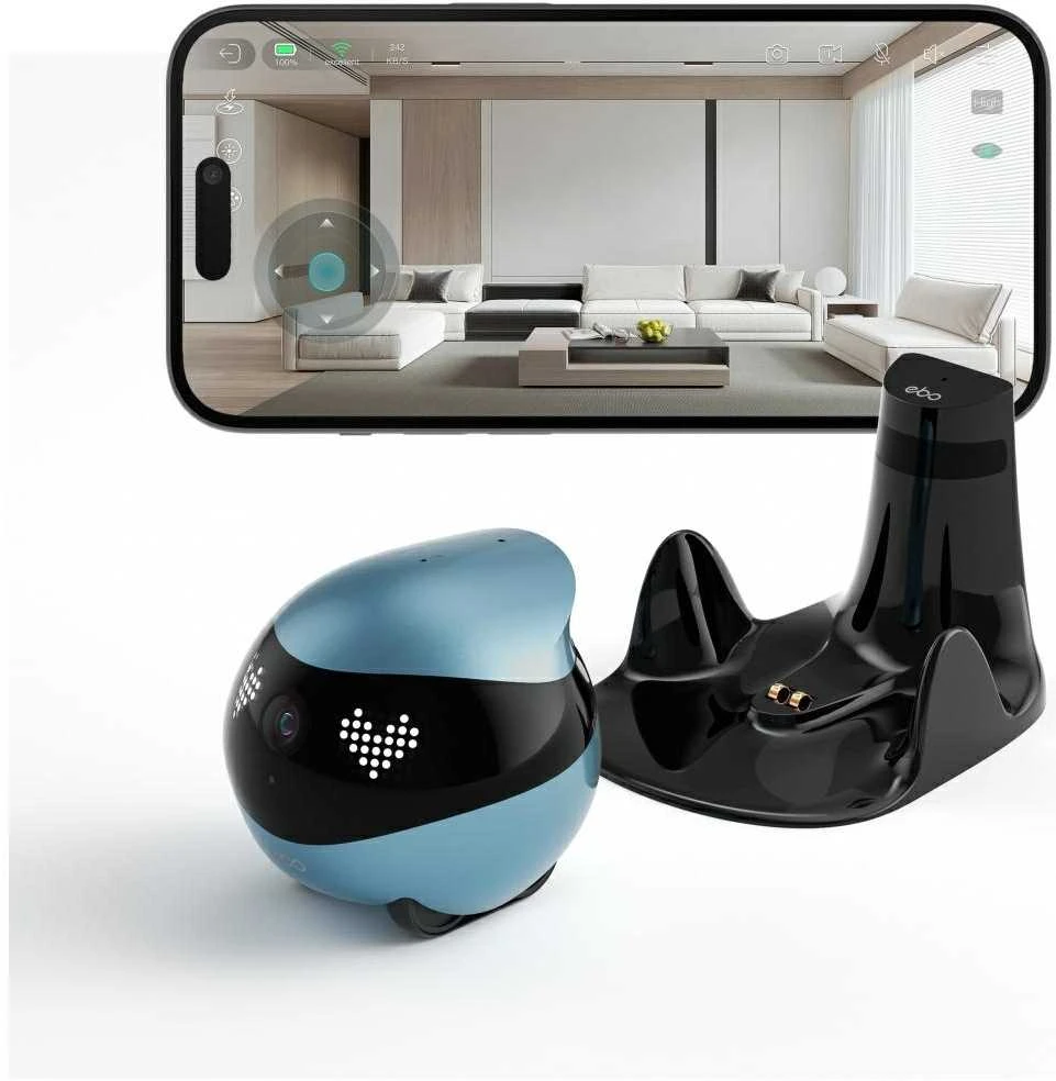 Enabot - EBO AIR 2 - namų, mobilus stebėjimo robotas (mėlyna)