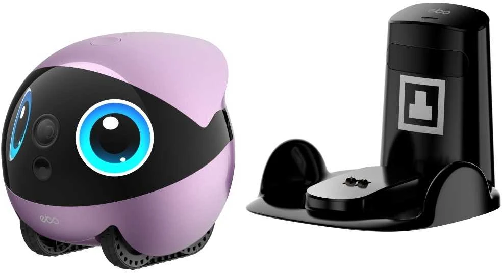 Namų robotas kompanijonas Enabot EBO Air 2 Plus FamilyBot su stebėjimo ir skambučių funkcija, violetinis