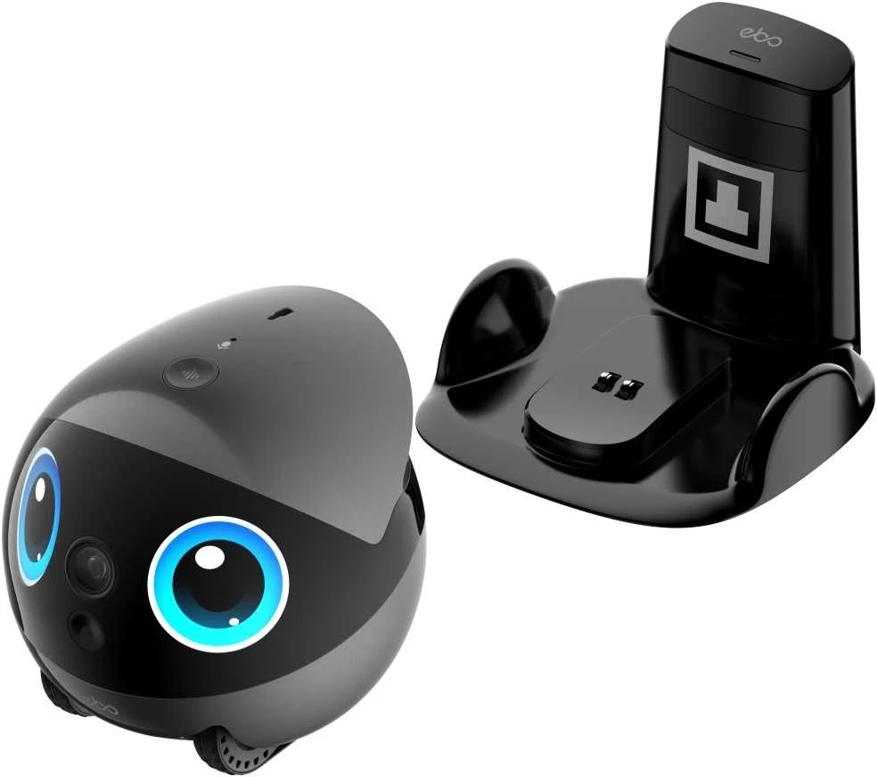 Namų robotas kompanijonas Enabot EBO Air 2 Plus FamilyBot su stebėjimo ir skambučių funkcija, pilkas