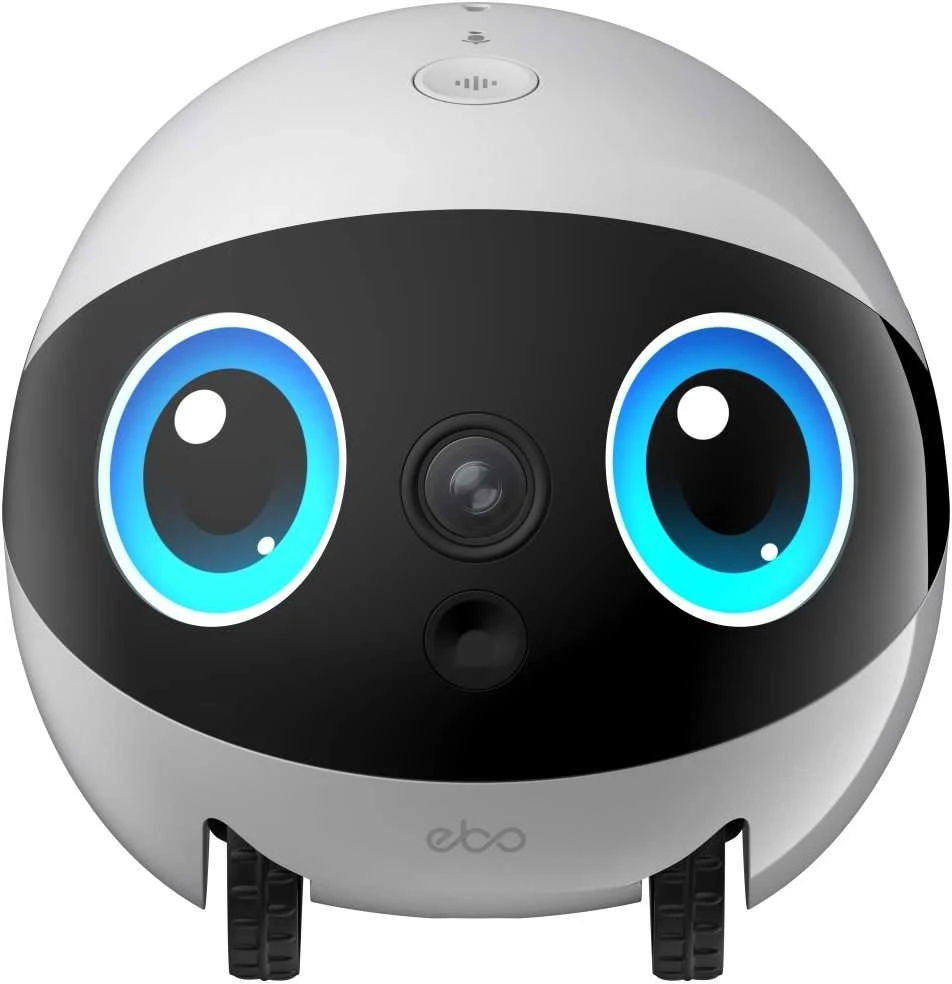Namų robotas kompanijonas Enabot EBO Air 2 Plus FamilyBot su stebėjimo ir skambučių funkcija, baltas