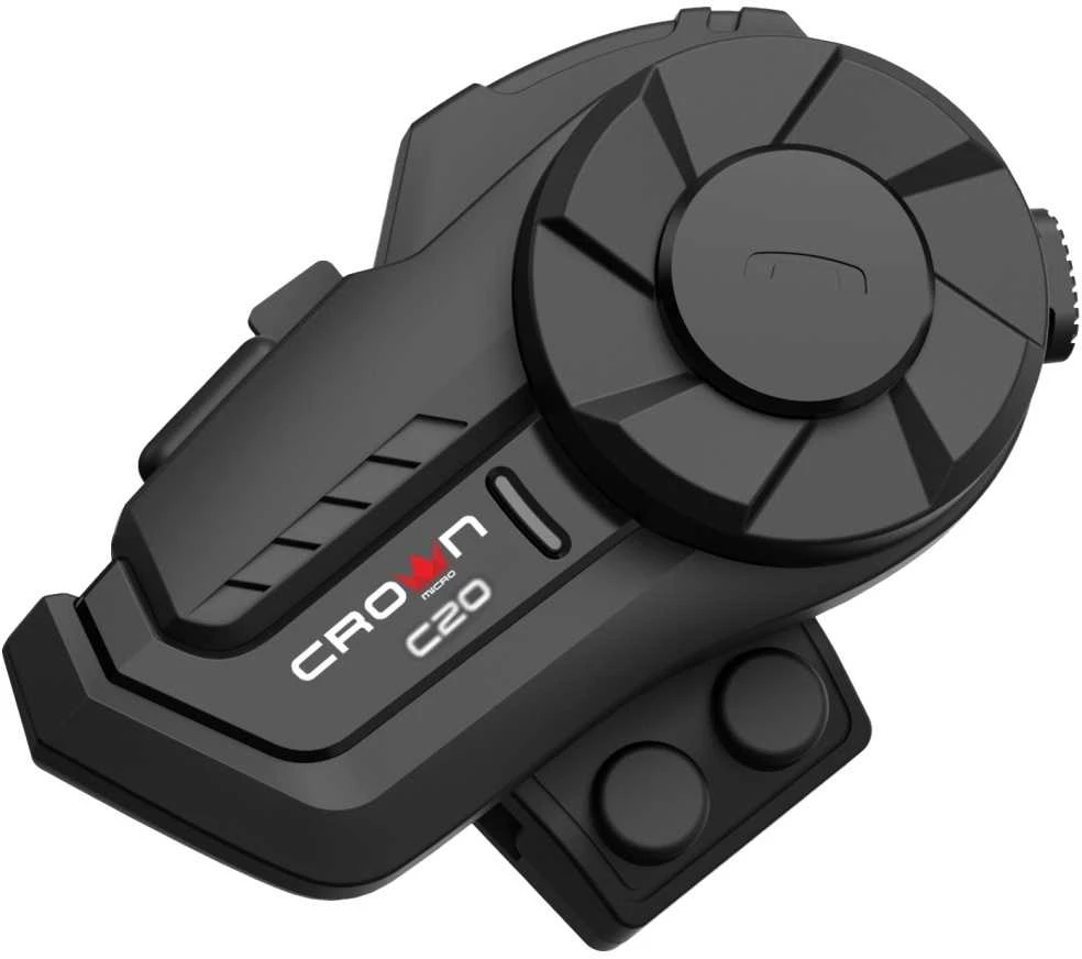Motorcycle intercom Crown C20 Bluetooth 5.1 juodos spalvos