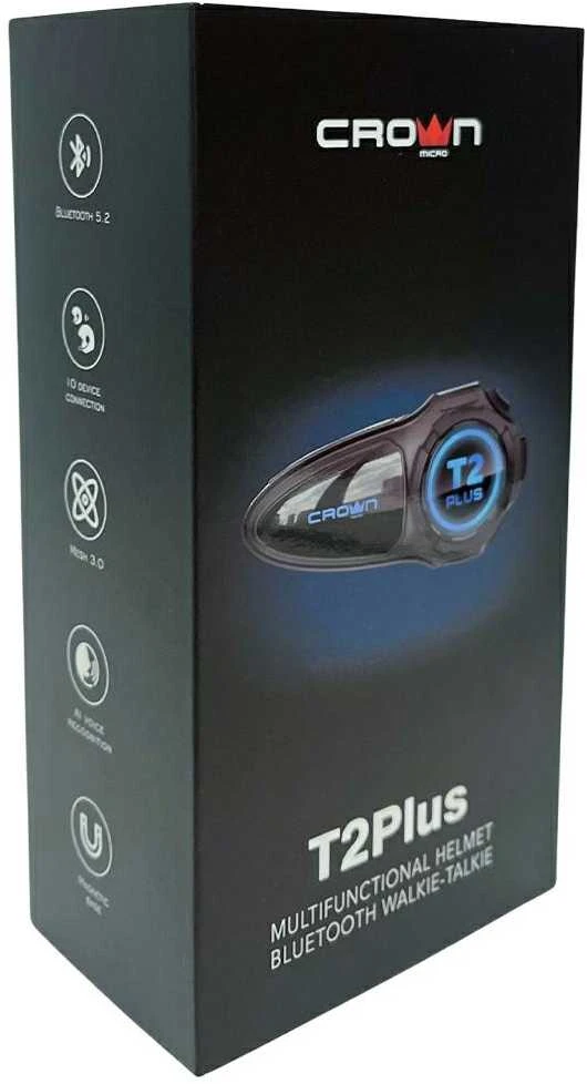 Motorcycle intercom Crown C200 Mesh Bluetooth juodos spalvos