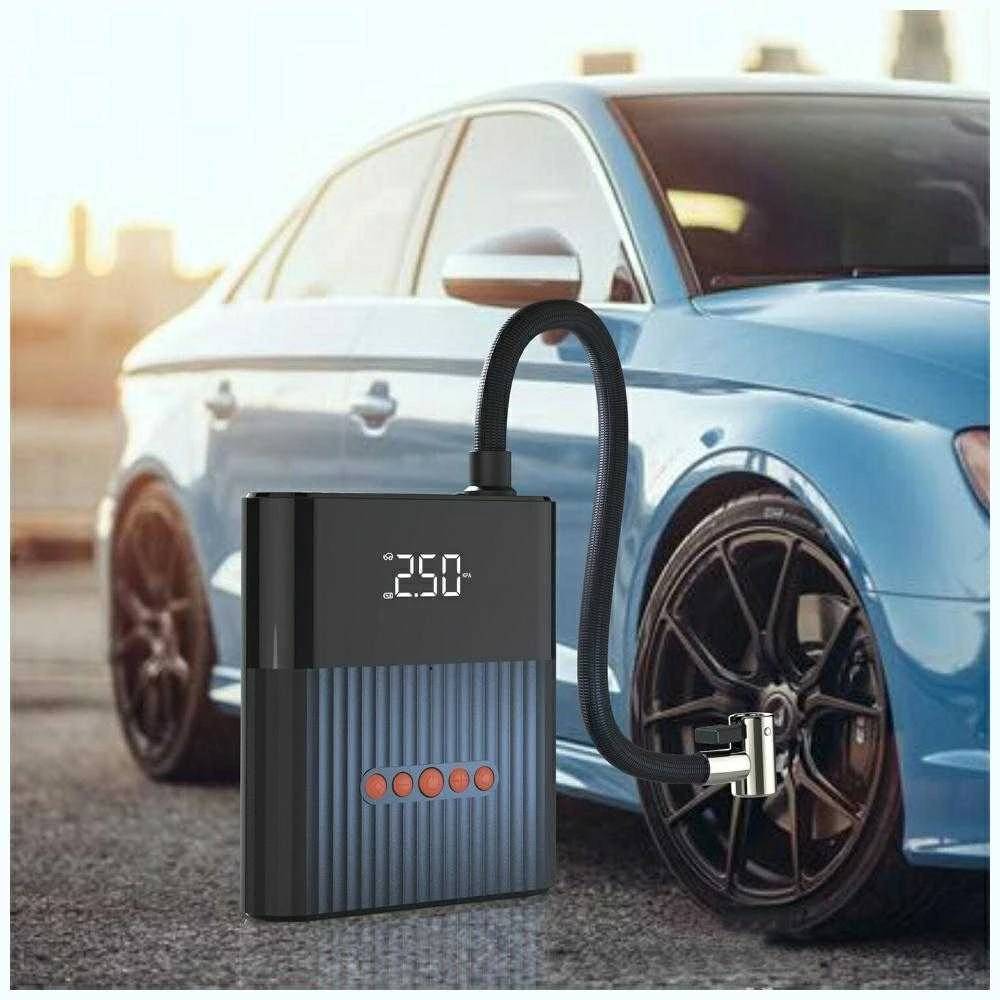 Įkroviklis „4smarts PitStop+“ 8800 mAh su kompresoriumi ir žibintuvėliu, juodos spalvos