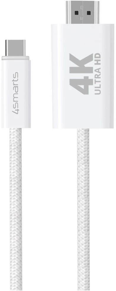 4Smarts USB-C į HDMI laidas 2m baltas (baltas)