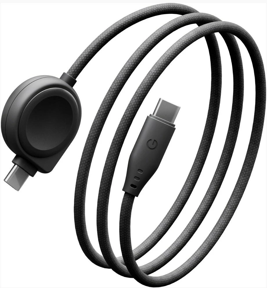 Energea Flow Duo Watch 2-in-1 USB-C į USB-C laidas + Samsung Watch įkroviklis 480Mb/s 60W 1.5m juodas