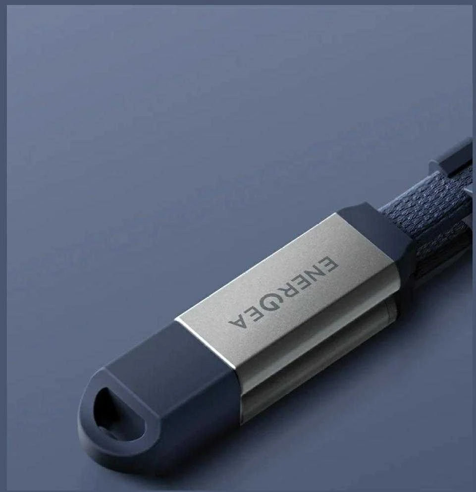 „Energea Sheath Travel 2-in-1“ kabelis USB-C į USB-C/USB-A 480Mbps 60W 1.2m, metalinis