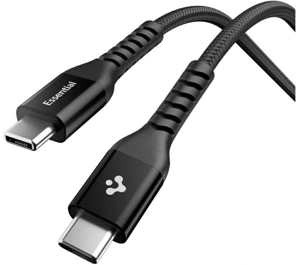 Spigen EB10010CCA Essential USB-C / USB-C 100W 100CM Cable - Juodas