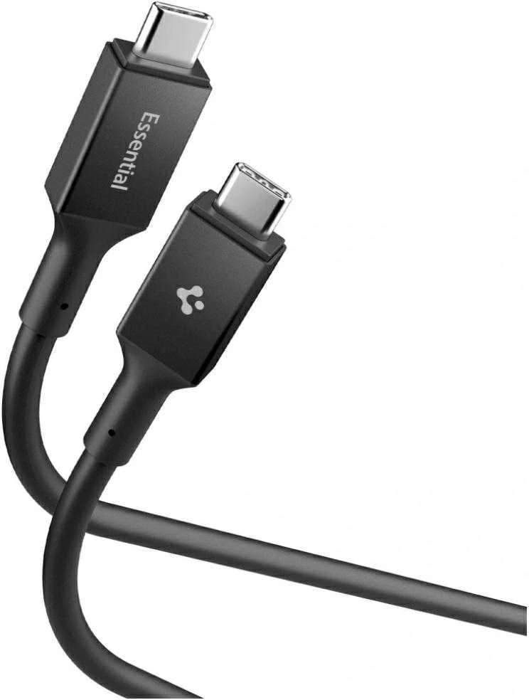Spigen Essential USB C į USB C 100W laidas, juodas EB10020CC