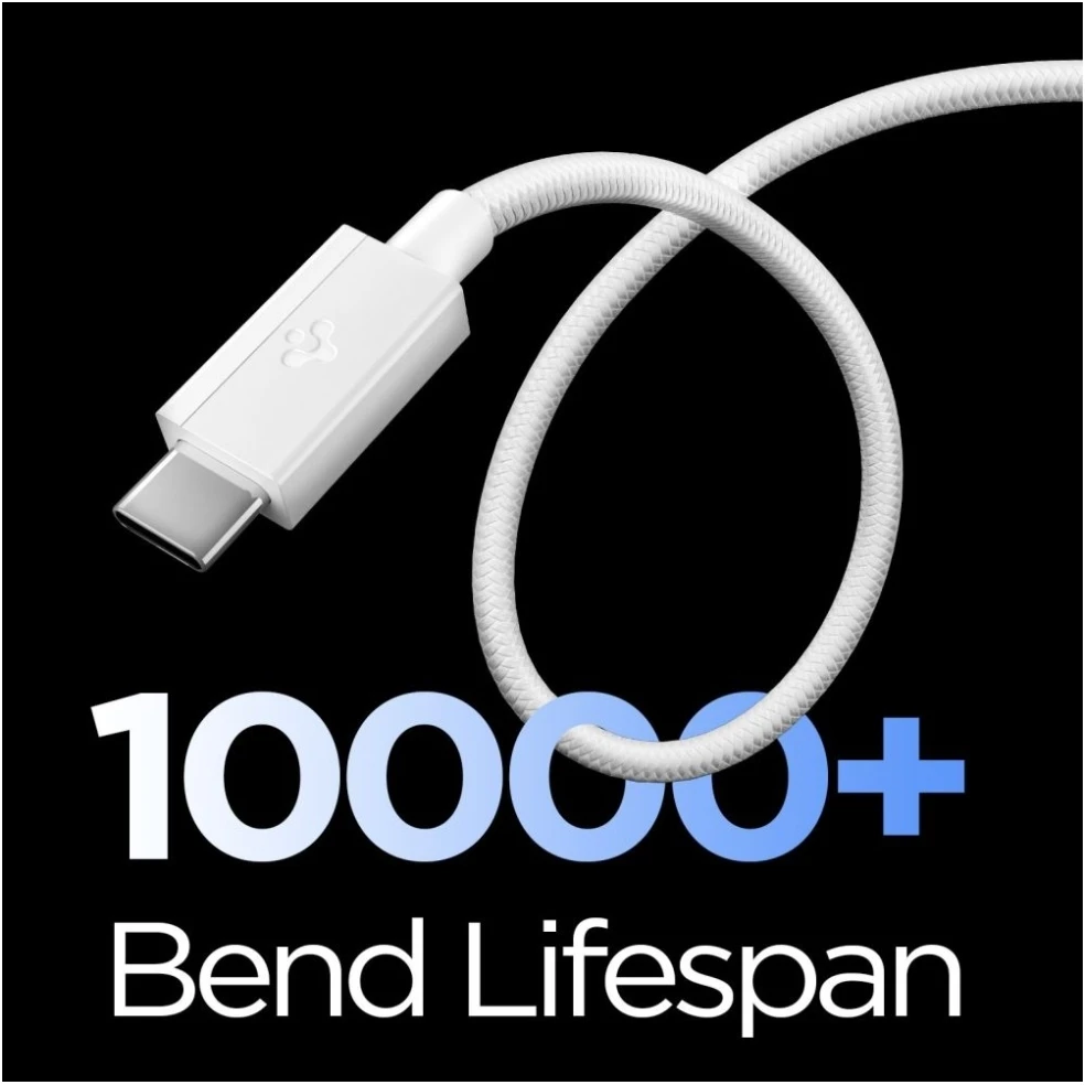 SPIGEN EB6015AC ESSENTIAL TYPE-C LAIDAS 60W 150CM Baltas