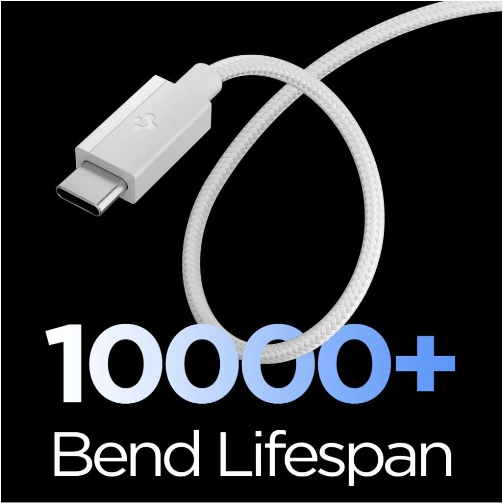 SPIGEN EB6015CC ESSENTIAL TYPE-C LAIDAS 60W 150CM Baltas