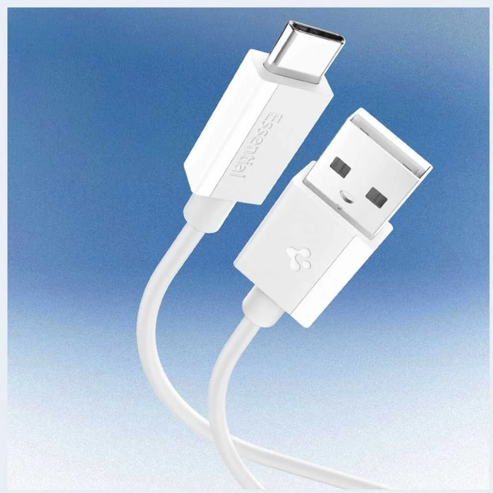 Spigen EB6010CC USB-C Cable 60W 200 cm - Baltas