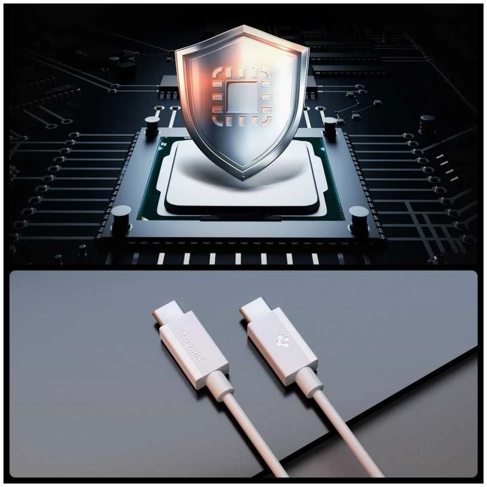 Spigen EB6010CC USB-C Cable 60W 100 cm - Baltas