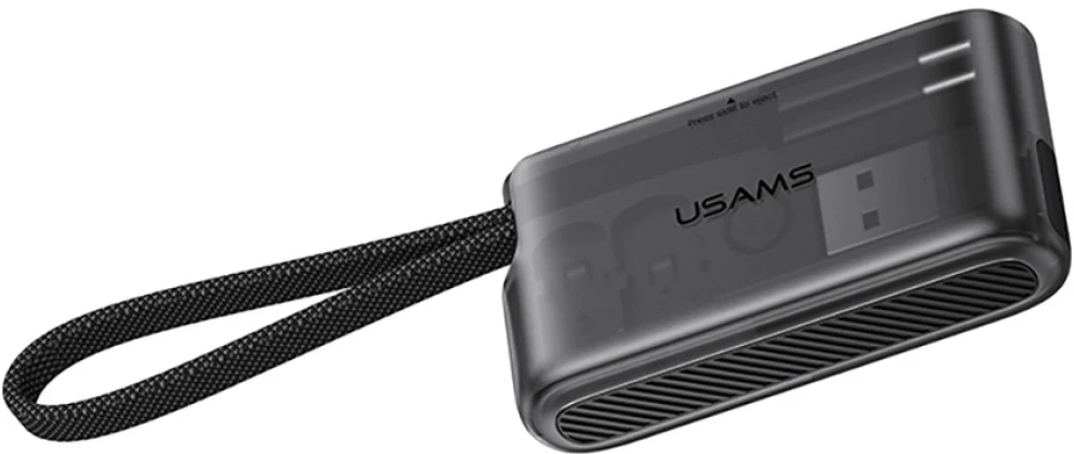 USAMS SJ822 U114 60W greitojo įkrovimo daugiafunkcė kabelių saugojimo dėžutė, juoda