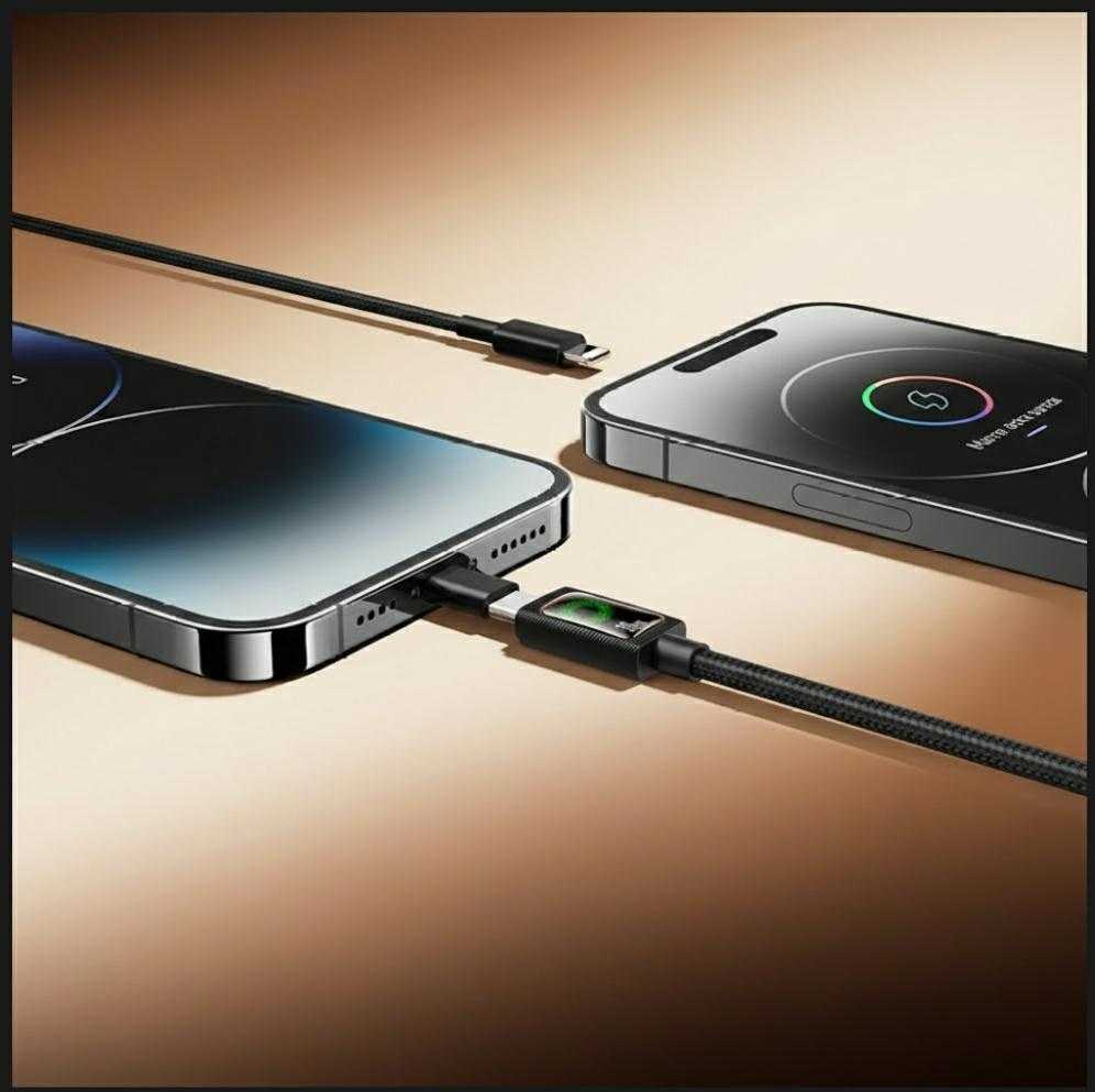 USAMS U92 30W USB-C į Lightning kabelis 1.2m juodas