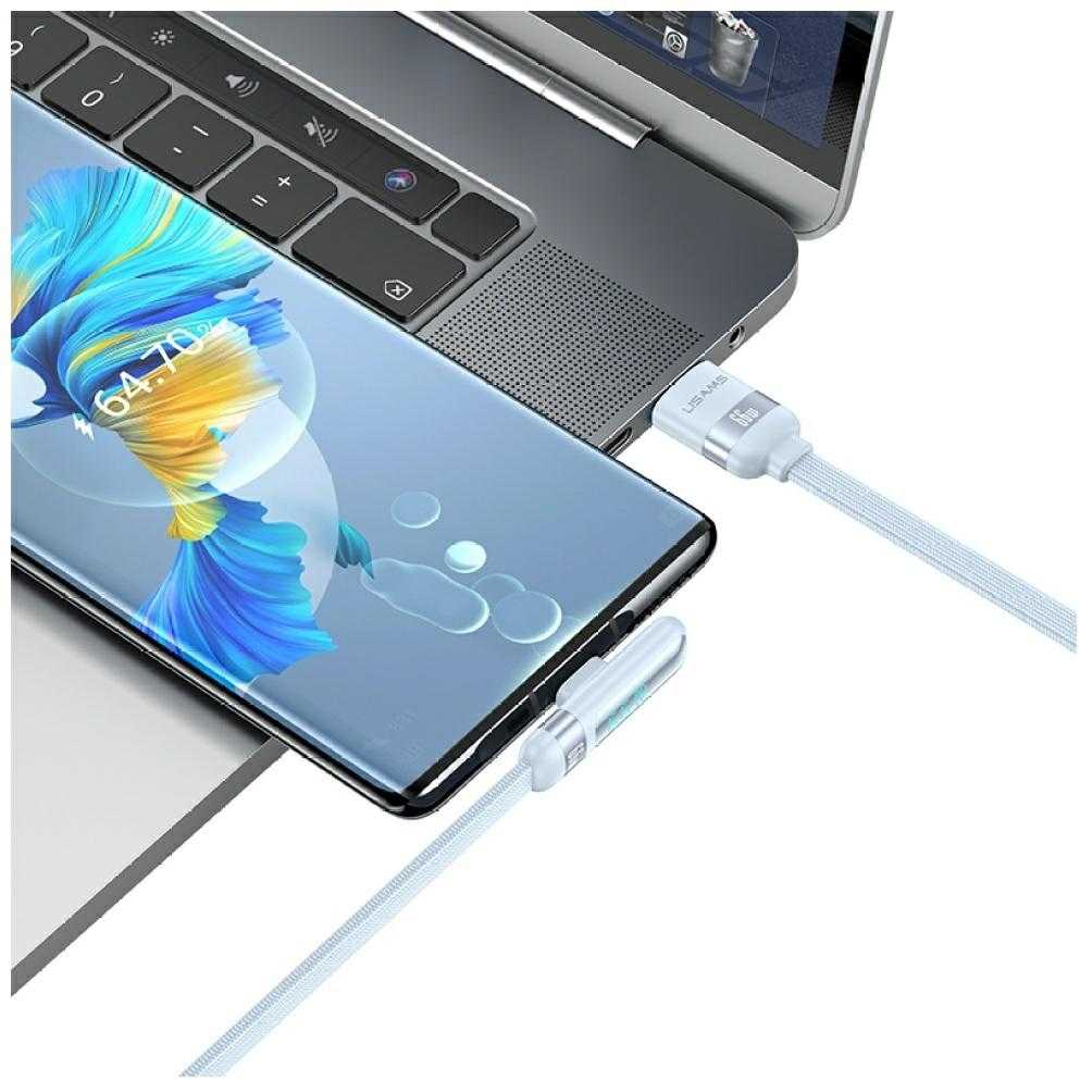Kabelis USAMS US-SJ651 USB-A/USB-C violetinės spalvos