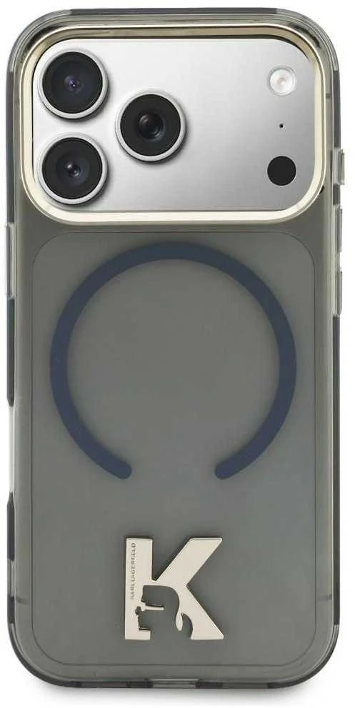 Dėklas Karl Lagerfeld IML K Head Logo MagSafe Case for iPhone 17 - Juodas