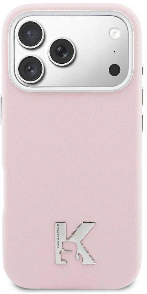 Dėklas Karl Lagerfeld Karl Head Logo MagSafe Case for iPhone 17 - Rožinė