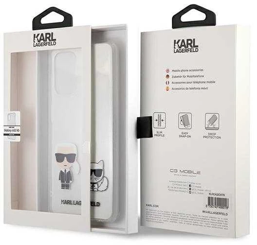 Karl Lagerfeld KLHCA32CKTR A326 A32 5G kietas dėklas, skaidrus Karl & Choupette