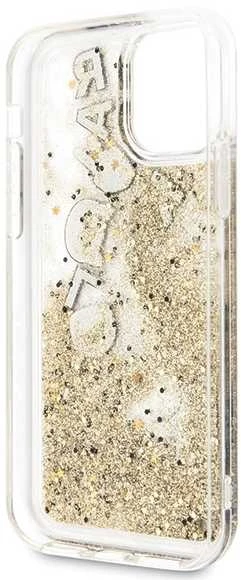 Telefono dėklas Karl Lagerfeld KLHCN58ROGO iPhone 11 Pro juodas & auksinis hard case Glitter