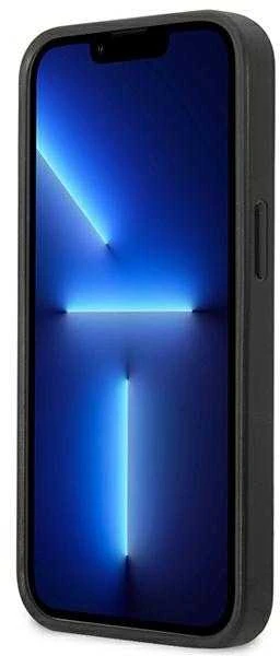 Karl Lagerfeld KLHCP13MSFMP2DG Apple iPhone 13 / 14 / 15 6,1″ kietas dėklas sidabrinis Saffiano Plaque