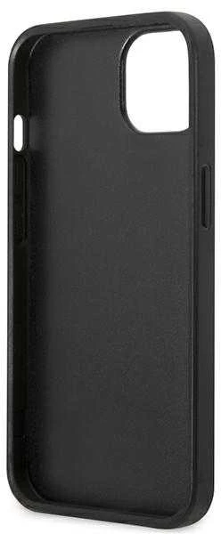 Karl Lagerfeld KLHCP13MSFMP2DG Apple iPhone 13 / 14 / 15 6,1″ kietas dėklas sidabrinis Saffiano Plaque