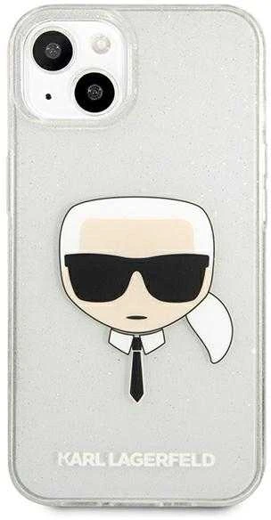 Dėklas Karl Lagerfeld HARDCASE KLHCP13SKHTUGLS IPHONE 13 MINI GLITTER KARL'S HEAD Sidabrinis