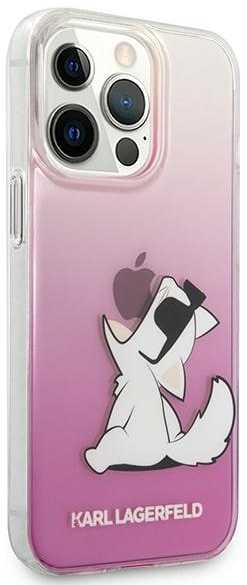 Dėklas Karl Lagerfeld PC/TPU Choupette Eat Case, skirtas iPhone 13 Pro Max, rožinis