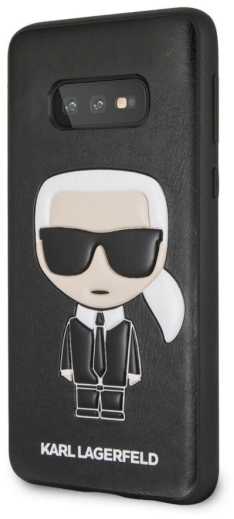 Dėklas Karl Lagerfeld KLHCS10LIKPUBK S10e G970 hardcase juoda/juodas Iconic Karl Embossed