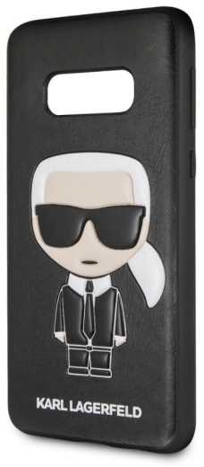Dėklas Karl Lagerfeld KLHCS10LIKPUBK S10e G970 hardcase juoda/juodas Iconic Karl Embossed