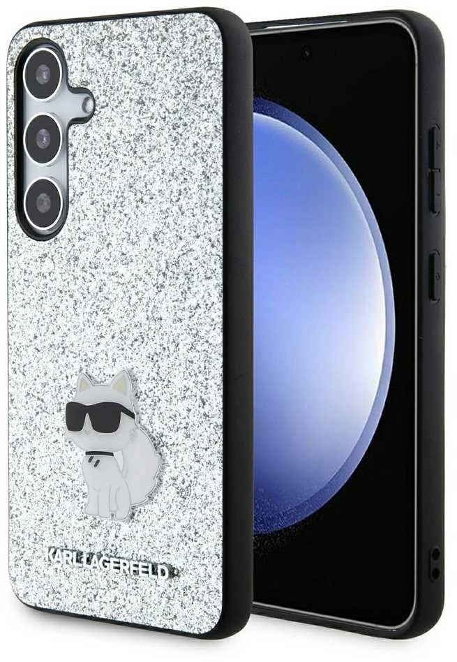 Karl Lagerfeld KLHCSA35GCNPSG A35 A356 sidabrinis kietas dėklas Fixed Glitter Ikonik Metal Pin