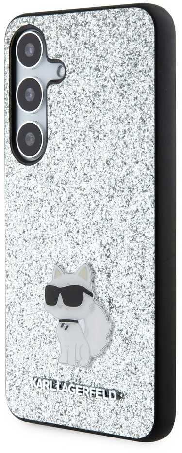 Karl Lagerfeld KLHCSA35GCNPSG A35 A356 sidabrinis kietas dėklas Fixed Glitter Ikonik Metal Pin