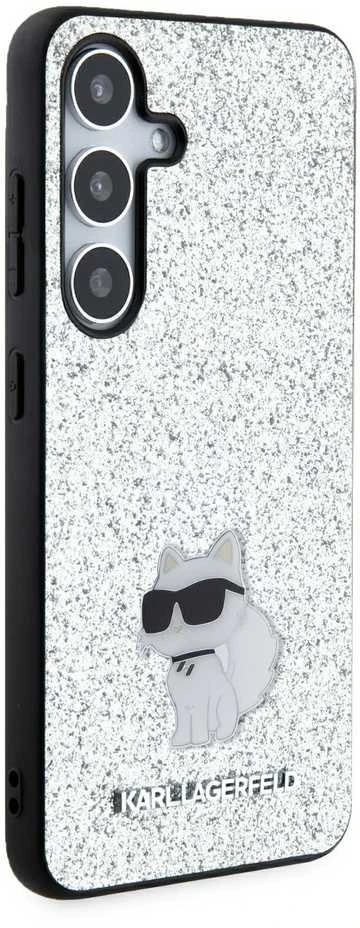 Karl Lagerfeld KLHCSA35GCNPSG A35 A356 sidabrinis kietas dėklas Fixed Glitter Ikonik Metal Pin