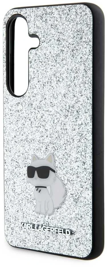 Karl Lagerfeld KLHCSA35GCNPSG A35 A356 sidabrinis kietas dėklas Fixed Glitter Ikonik Metal Pin