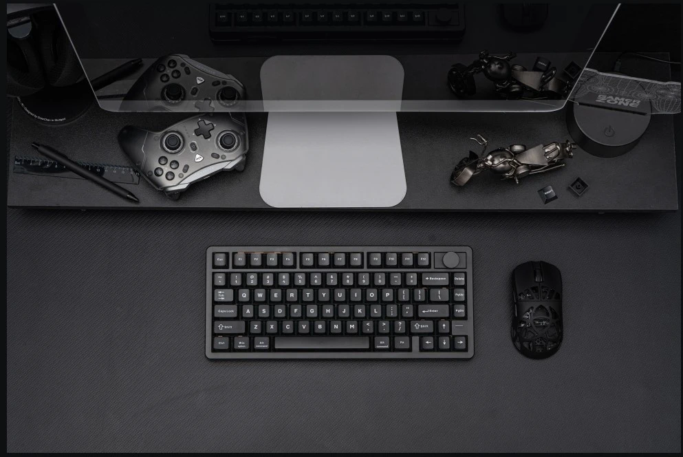 Klaviatūra mechaninė Epomaker HE75 V2 Jade HE Switch juoda-kreminė/juodas-creamy