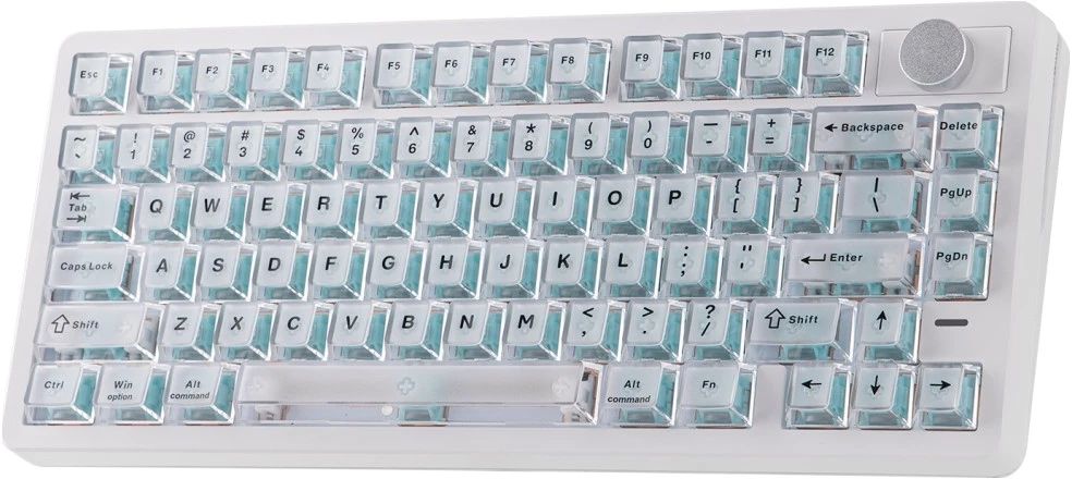 Klaviatūra mechaninė Epomaker HE75 V2 Jade HE Switch balta-kreminė/baltas-creamy