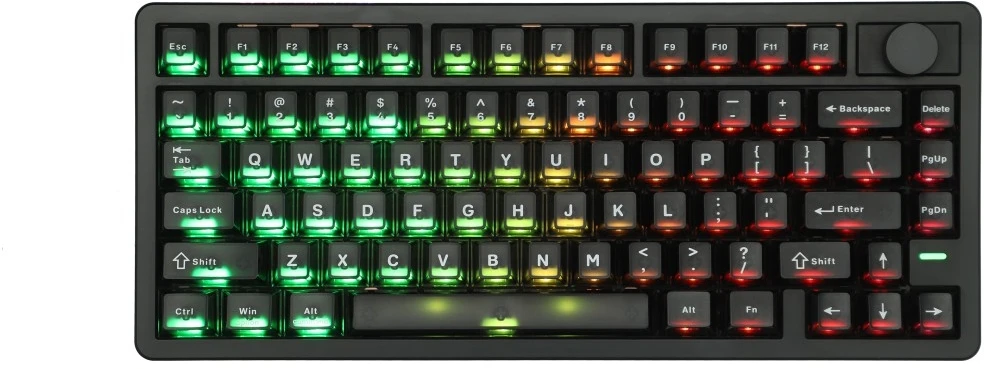 Klaviatūra mechaninė Epomaker HE75 V2 Jade HE Switch juoda-kreminė/juodas-creamy